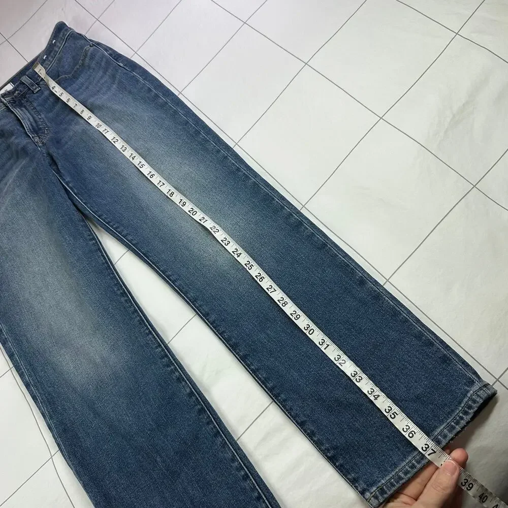 Madewell Jeans Womens 26 Blue Jules Slim Straight Concho Wash Comfort Stretch